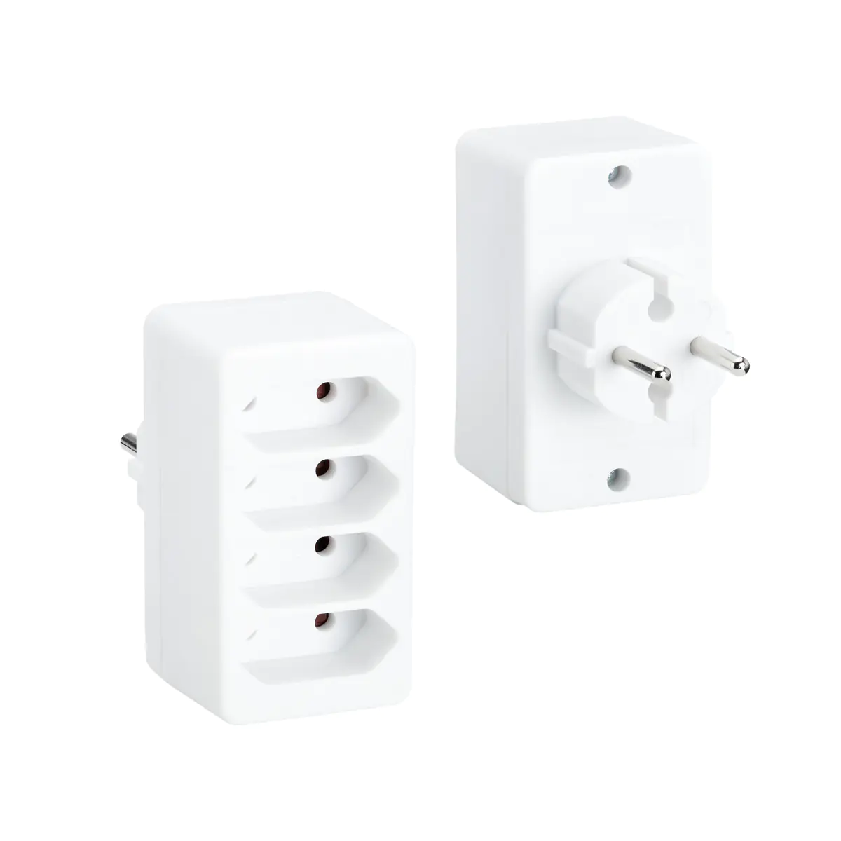 Bachmann Multistecker 4xEuro weiss PVC