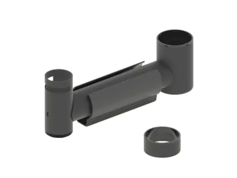 Pospole Arm 45mm bis 38mm feste Version Kerbe Schlitz für Kensington-Schloss 200mm Länge