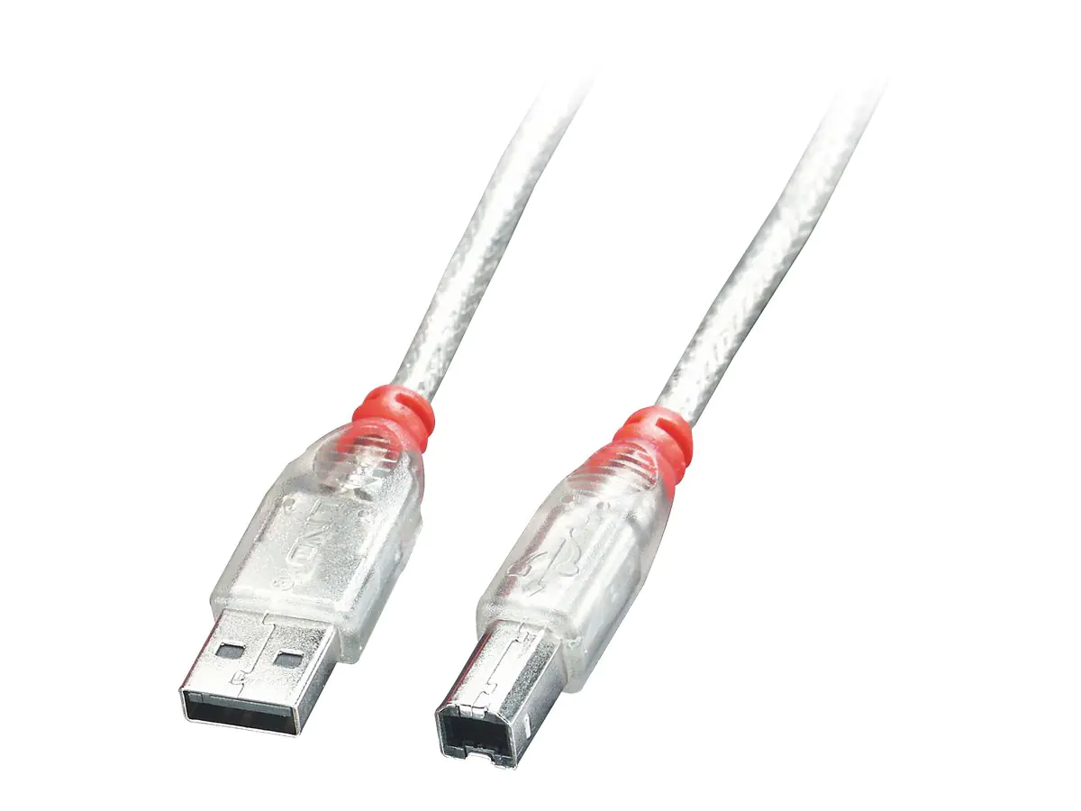 Lindy - USB-Kabel - USB (M) bis USB (M) - USB 2.0 - 5 m - geformt - durchsichtig