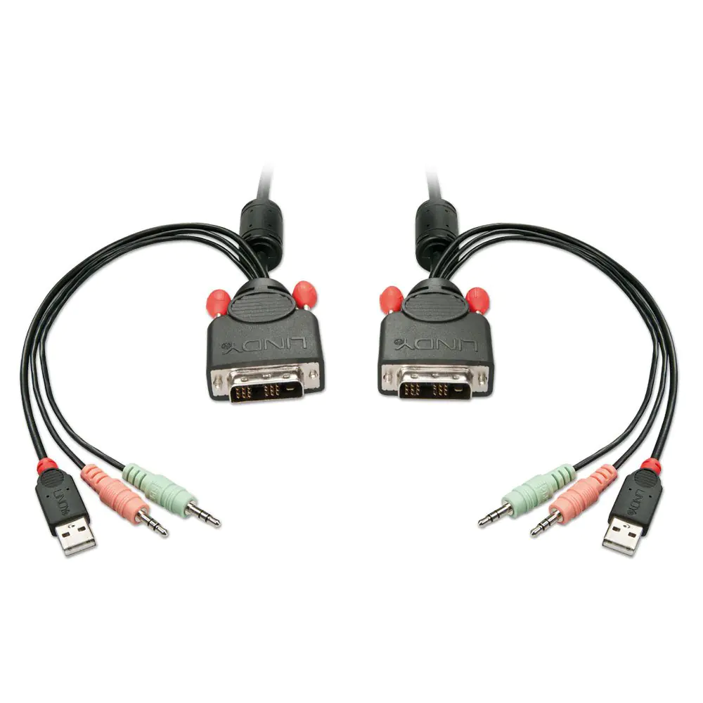 Lindy Compact 2 Port KVM Switch - KVM-/Audio-/USB-Switch - 2 x KVM/Audio/USB - 1 lokaler Benutzer - Desktop