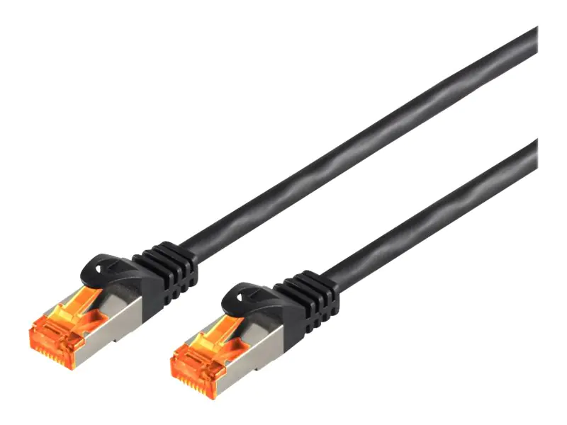 Helos - Patch-Kabel - RJ-45 (M) zu RJ-45 (M) - 20 m - SFTP - CAT 6a - im Freien, ohne Haken - Schwarz