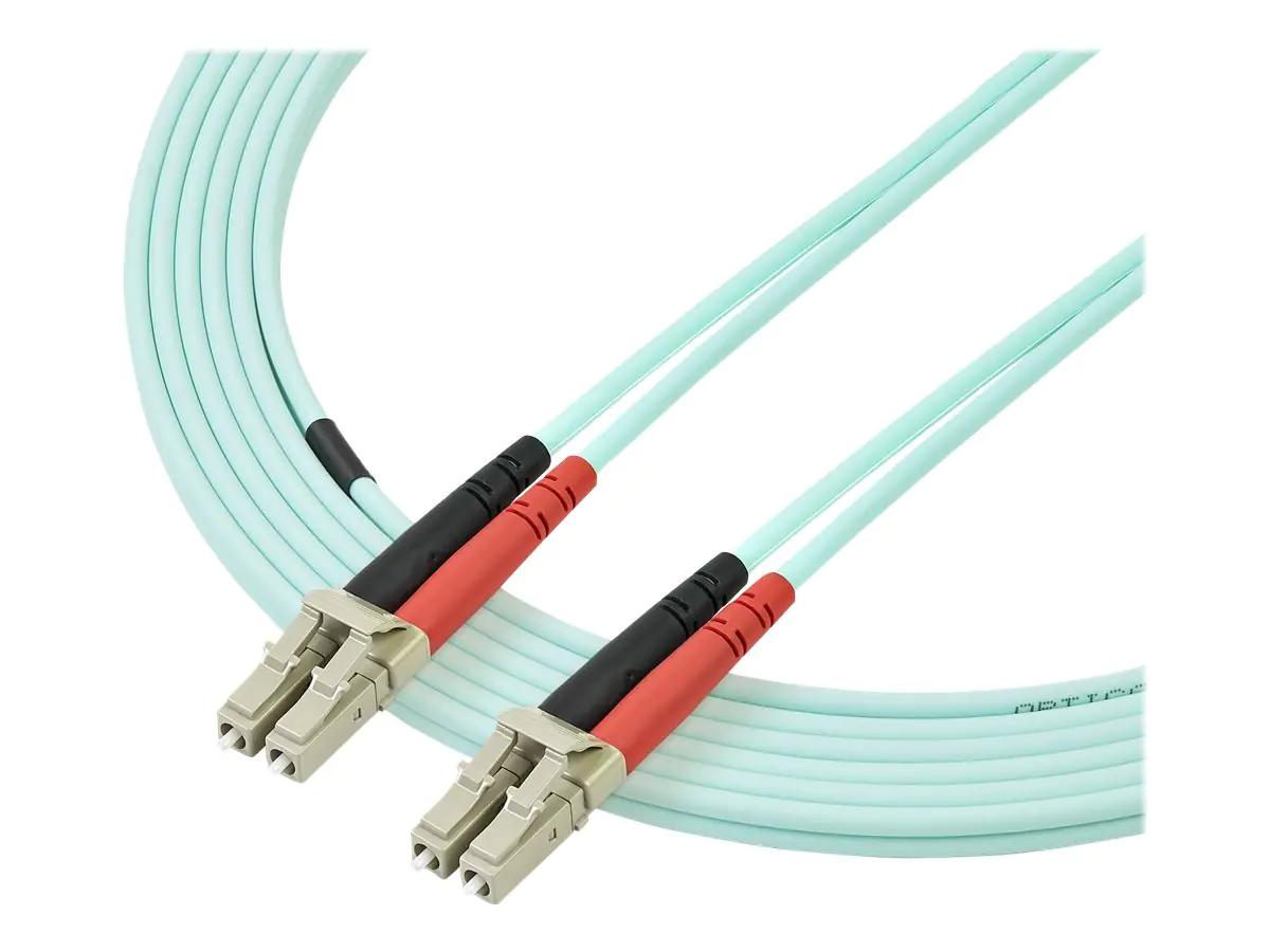 StarTech 5m Fiber Optic Cable - 10 Gb Aqua - Multimode Duplex 50/125 - LSZH - LC/LC - OM3 - LC to LC Fiber Patch Cable - Patch-Kabel - LC Multi-Mode (M) zu LC Multi-Mode (M) - 5 m - Glasfaser - Duplex - 50/125 Mikrometer - Aquamarin - für P/N: MASFP10GBSR