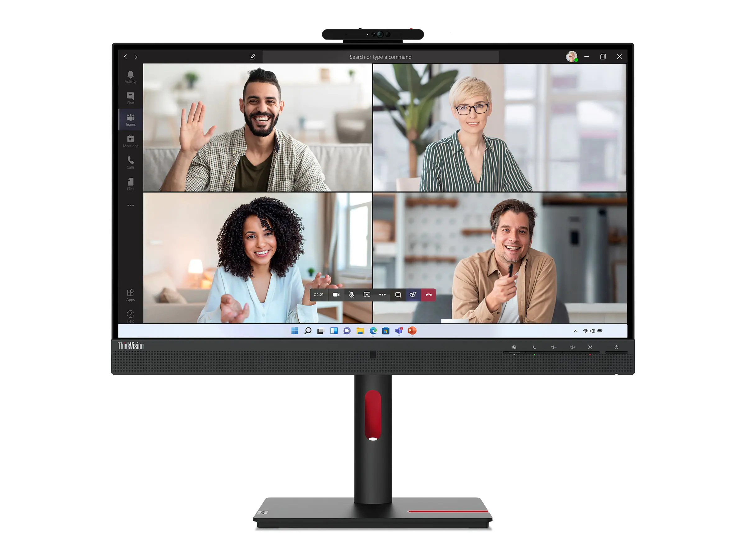 Lenovo ThinkVision T27hv-30 - LED-Monitor - 68.6 cm (27") - 2560 x 1440 QHD - IPS - 300 cd/m² - 1000:1 - 4 ms - HDMI, DisplayPort, USB-C - Lautsprecher - Raven Black