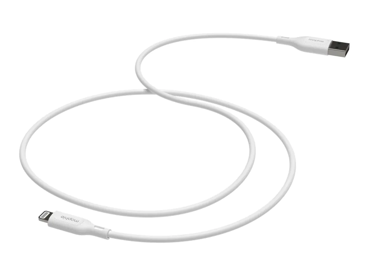 mophie essentials - Lightning-Kabel - USB männlich zu Lightning männlich - 3 m - weiß - Schn