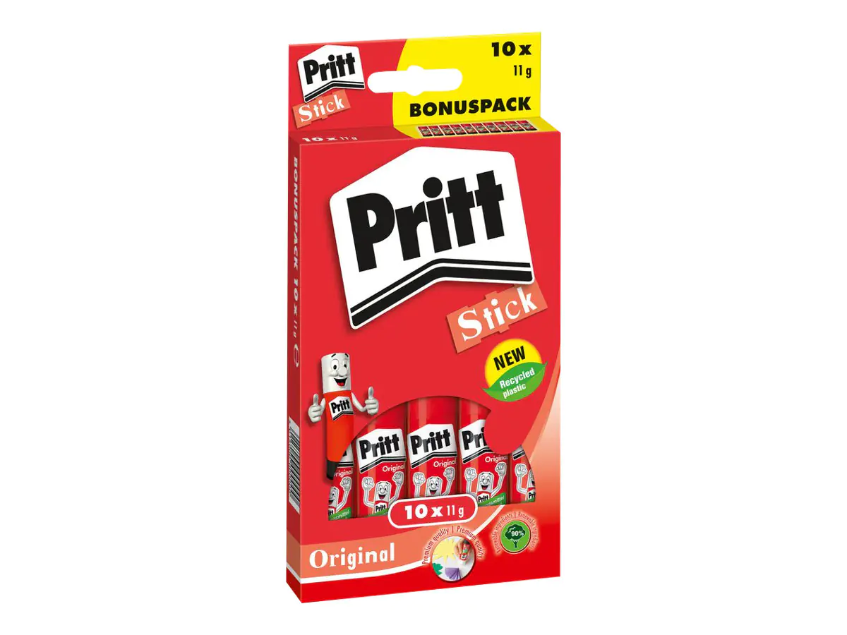 Henkel Pritt Original - Klebestick - 11 g - Clean - nicht permanent (Packung mit 10) 9HPS4BF