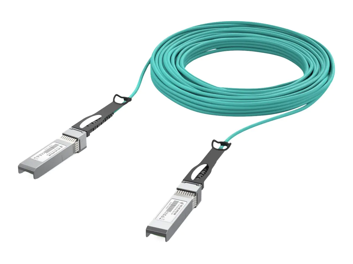 Ubiquiti - 25GBase-AOC Direktanschlusskabel - SFP28 zu SFP28 - 20 m - 3 mm - Glasfaser - Active Optical Cable (AOC) - Aquamarin