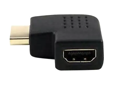 TECHly - HDMI-Adapter - HDMI männlich zu HDMI weiblich gewinkelt - Schwarz