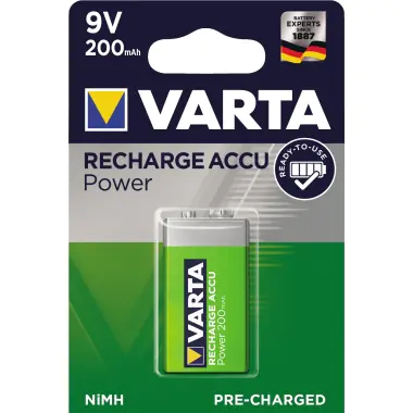Varta Power Accu - Batterie 9V - NiMH - (wiederaufladbar) - 170 mAh