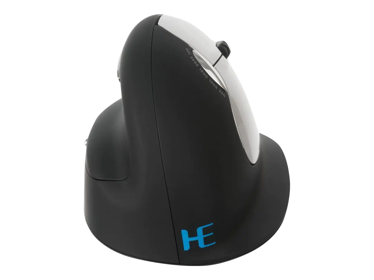R-Go Ergonomische Maus HE Break - Vertikale Maus - ergonomisch - Für Rechtshänder - 5 Tasten - kabellos - Bluetooth 5.0 - Schwarz