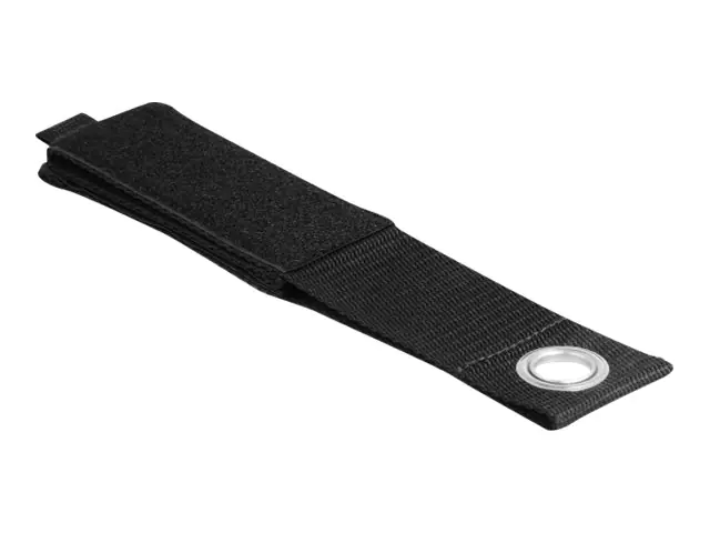 Delock - Klettverschluss - strapazierfähig mit Befestigungsöse - 50.8 cm - Schwarz (Packung mit 5)