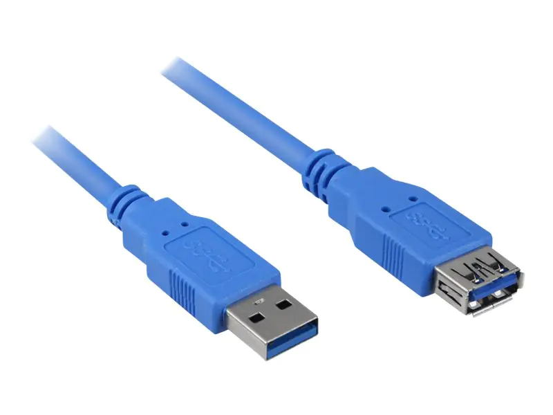 Sharkoon - USB-Verlängerungskabel - USB Typ A (W) zu USB Typ A (M) - USB 3.0 - 2 m - Schwarz