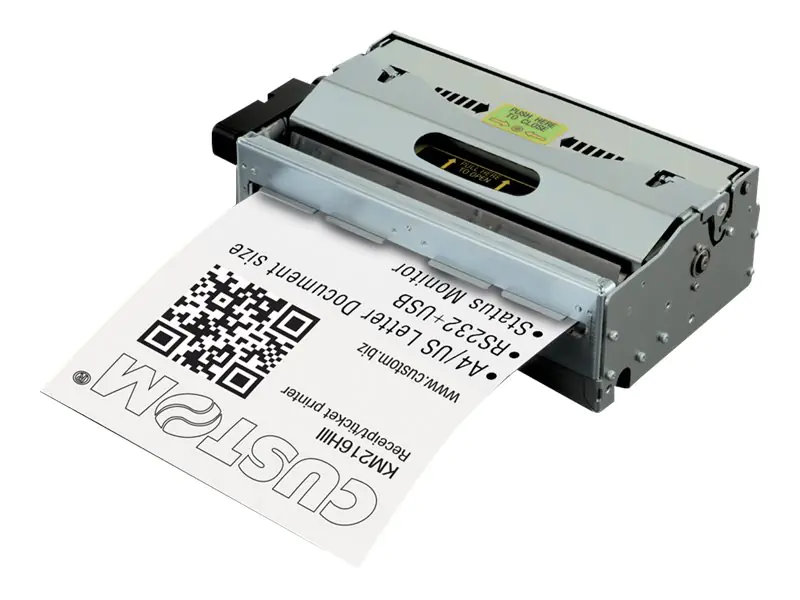 Custom KM216HIII - Belegdrucker - Thermodirekt - A4/Letter - 203 dpi - bis zu 180 mm/Sek. - USB, LAN, RS232 - Cutter