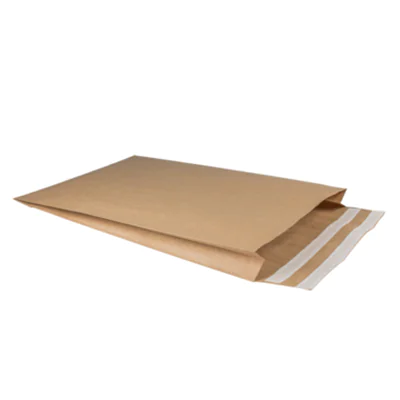 Faltentasche eCommerce 340 x 420 mm (B x H) ohne Fenster 110g/m² mit Haftklebung Kraftpapier, 70 % recycelt braun 250 St./Pack.