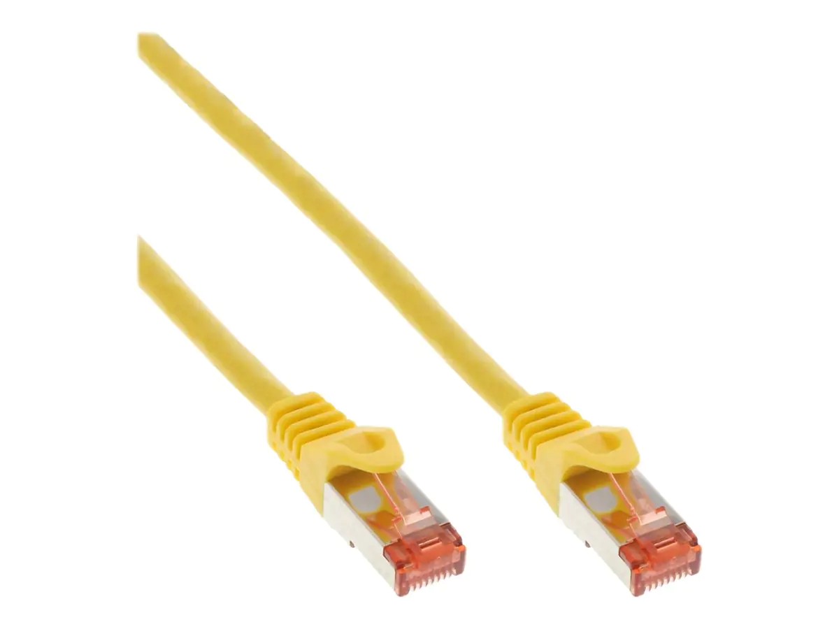 InLine - Patch-Kabel - RJ-45 (M) bis RJ-45 (M) - 1.5 m - SFTP, PiMF - CAT 6 - geformt, ohne Haken - Gelb