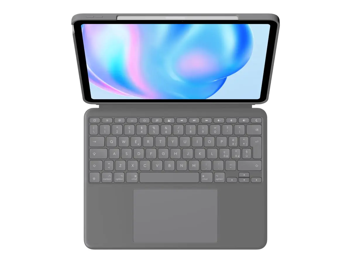 Logitech Combo Touch - Tastatur und Foliohülle - mit Trackpad - hintergrundbeleuchtet - Apple
