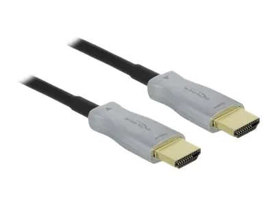 Delock - High Speed - HDMI-Kabel - HDMI männlich zu HDMI männlich - 30 m - Glasfaser - Schwarz - 4K Unterstützung, Active Optical Cable (AOC)
