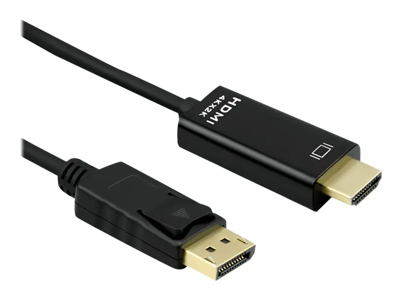 Roline - Adapterkabel - DisplayPort männlich zu HDMI männlich - 2 m - abgeschirmt - Schwarz - hauchvergoldete Kontakte, unterstützt 4K 60 Hz (3840 x 2160)