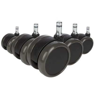 hjh OFFICE Ersatzrolle ROLO Metall/Kunststoff/Polyurethan, beschichtet schwarz 5 St./Pack.