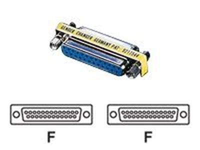 ROLINE Mini - Serieller / paralleler Gender Changer - DB-25 (W) zu DB-25 (W)