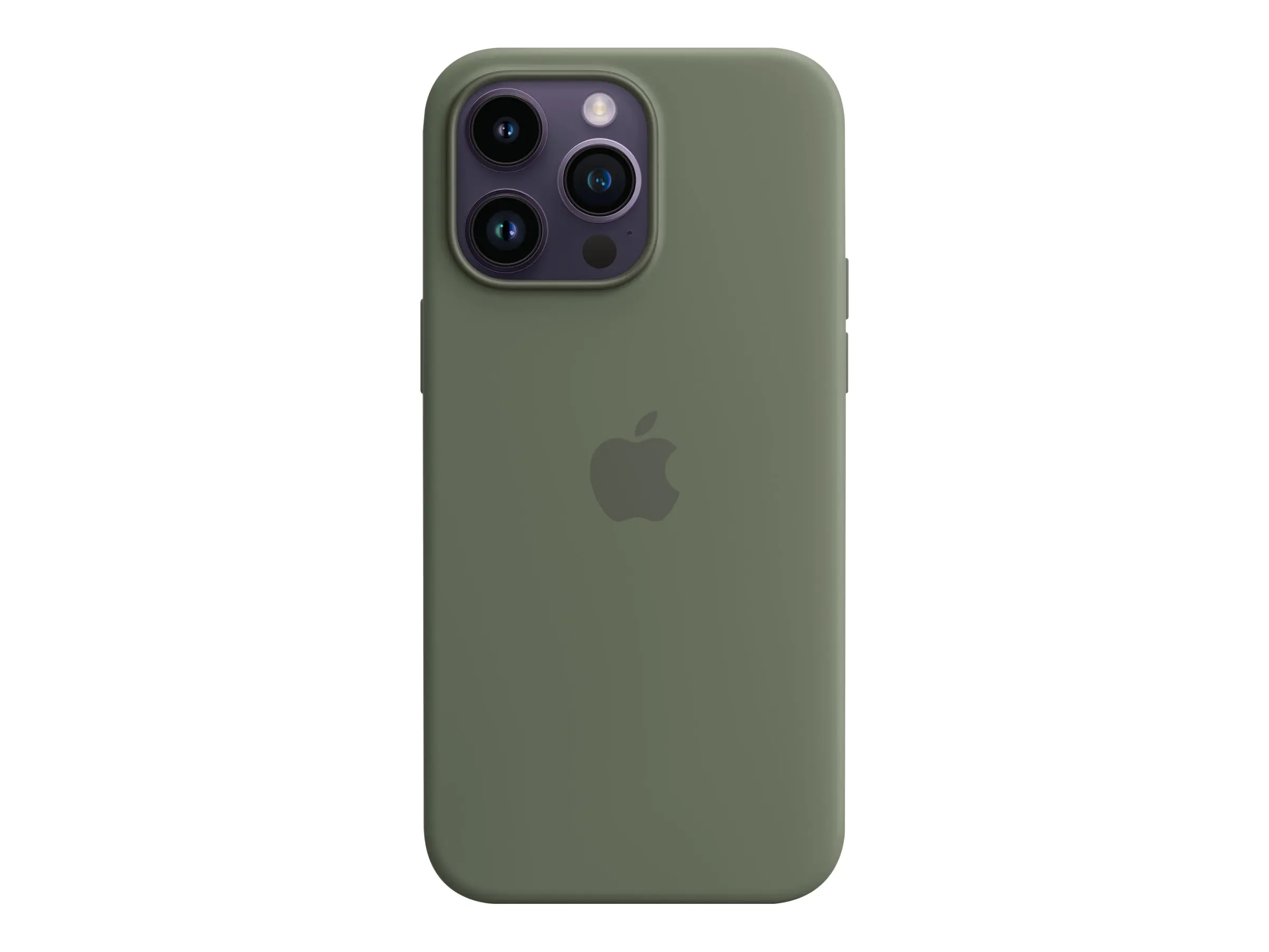 Apple - Hintere Abdeckung für Mobiltelefon - kompatibel mit MagSafe - Silikon - Oliv - für iPhone 14 Pro Max