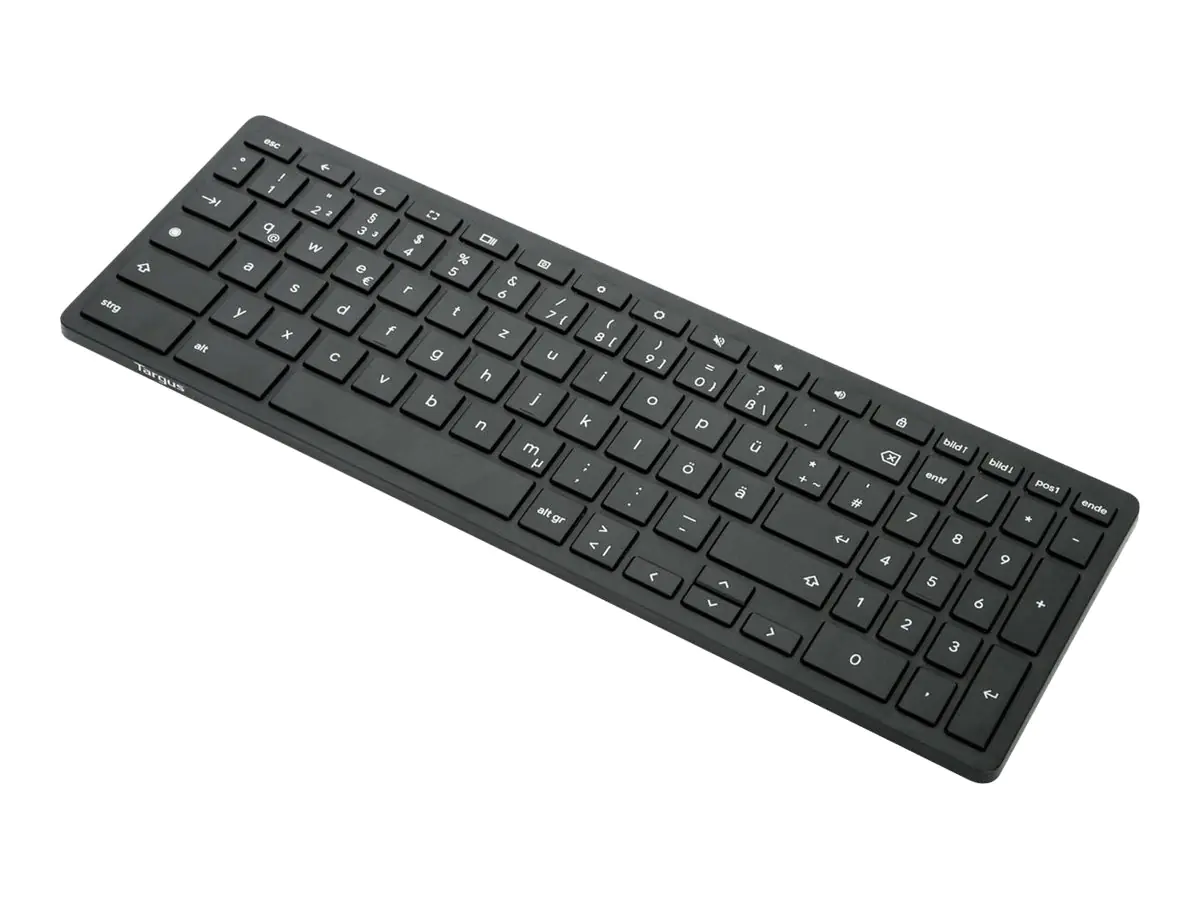 Targus AKB872 - Tastatur - geeignet für Chromebook - antimicrobial - kabellos - Bluetooth 5.2 - QWERTZ - Deutsch - Tastenschalter: Scissor-Key - Schwarz