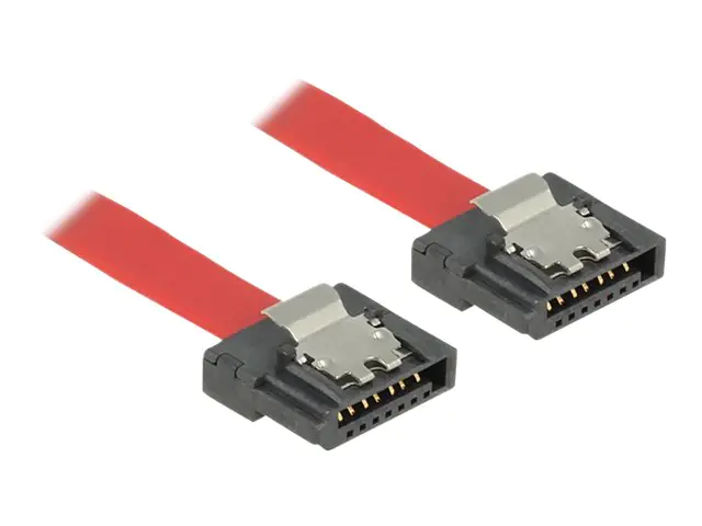 DeLOCK FLEXI - SATA-Kabel - Serial ATA 150/300/600 - SATA (W) bis SATA (W) - 30 cm - eingerastet - Rot