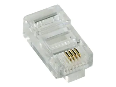 InLine - Netzwerkanschluss - RJ-45 (M) - durchsichtig (Packung mit 100)