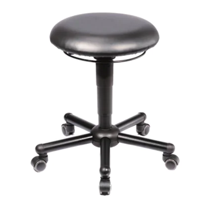 meychair Sitzhocker Assistant Pro A19 XXL Rundsitz schwarz Farbe des Fußkreuzes: schwarz