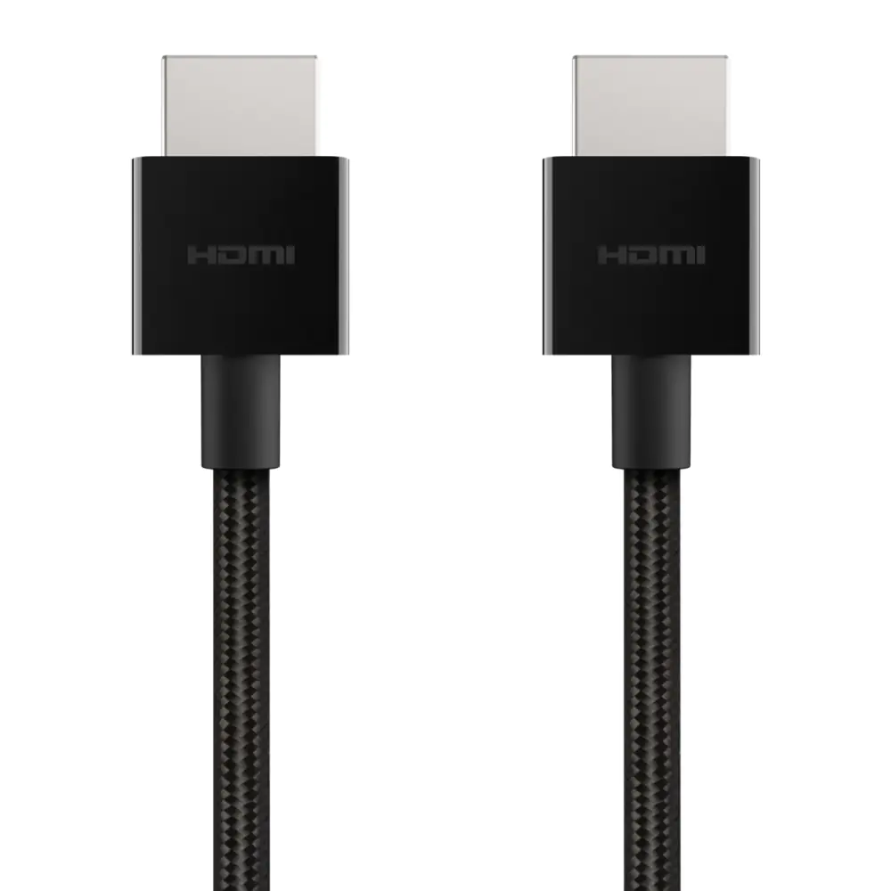 Belkin - Ultra High Speed - HDMI-Kabel - HDMI männlich zu HDMI männlich - 1 m - Schwarz - Support von 4K 120 Hz, Support von 8K 60 Hz, geflochtenes Kabel