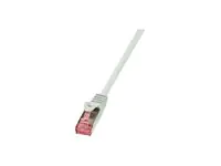 LogiLink PrimeLine - Patch-Kabel - RJ-45 (M) zu RJ-45 (M) - 7.5 m - SFTP, PiMF - CAT 6 - halogenfrei, ohne Haken - Grau