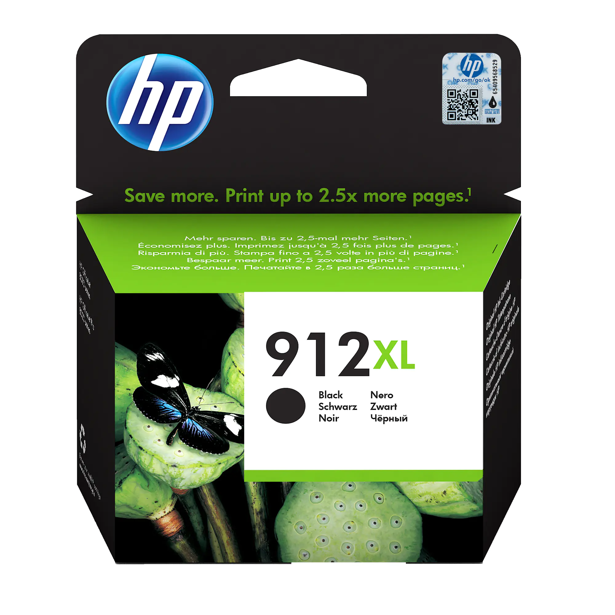 HP 912XL - 21.7 ml - Hohe Ergiebigkeit - Schwarz - Original - Tintenpatrone - für Officejet 80XX; Officejet Pro 80XX