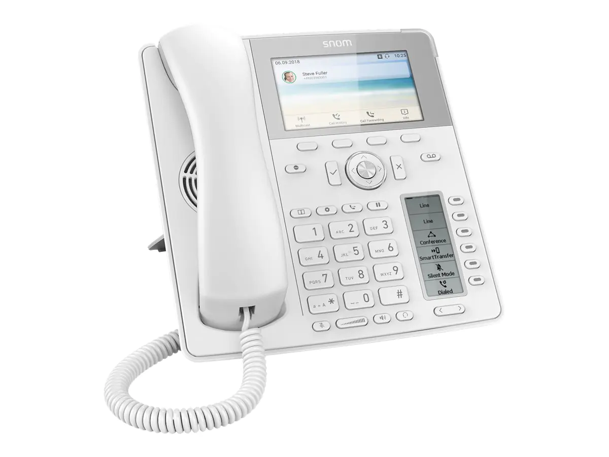 snom D785 - VoIP-Telefon - mit Bluetooth-Schnittstelle - dreiweg Anruffunktion - SIP - 12 Leitungen - weiß