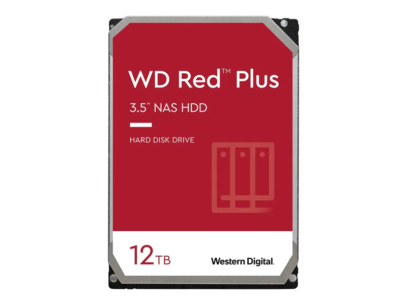 WD Red Plus WD120EFBX - Festplatte - 12 TB - intern - 3.5" (8.9 cm) - SATA 6Gb/s - 7200 rpm - Puffer: 256 MB