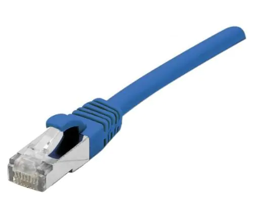 exertis Connect - Patch-Kabel - RJ-45 (M) zu RJ-45 (M) - 1.5 m - SFTP, PiMF - CAT 6a - halogenfrei, geformt, ohne Haken - Blau
