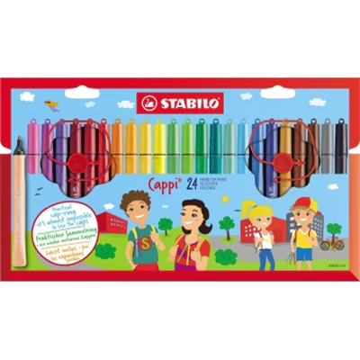 STABILO Fasermaler Cappi 168/24-4 1mm sortiert 24 St./Pack.