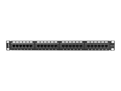 Lanberg PPU5-1024-B - Patch Panel - CAT 5e - UTP - RJ-45 X 24 - RAL 9004, Schwarz - 1U - 48.3 cm