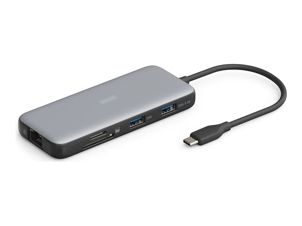 DIGITUS USB-C Docking Station 7-Port HDMI USB RJ45 SD