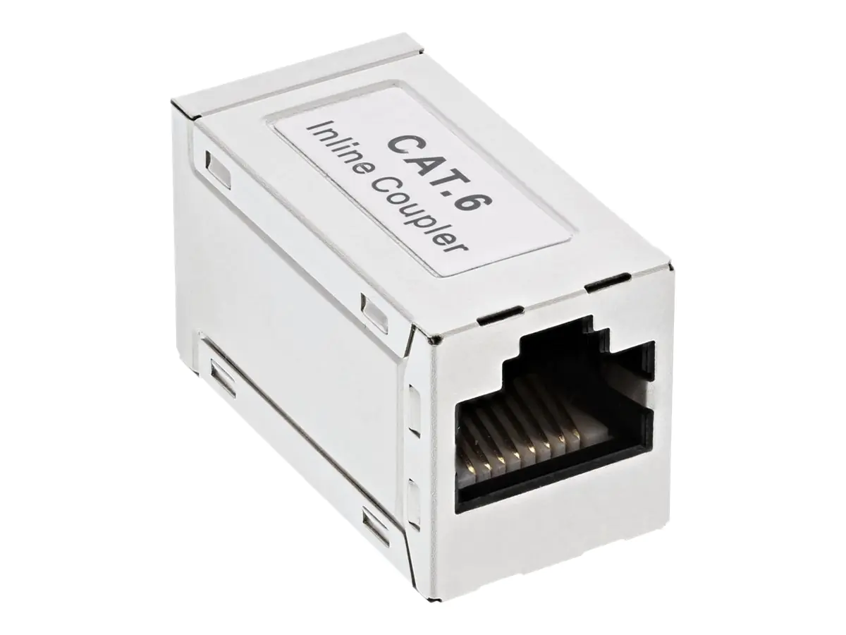 InLine - Netzwerkkoppler - RJ-45 (W) zu RJ-45 (W) - abgeschirmt - CAT 6 - Silber