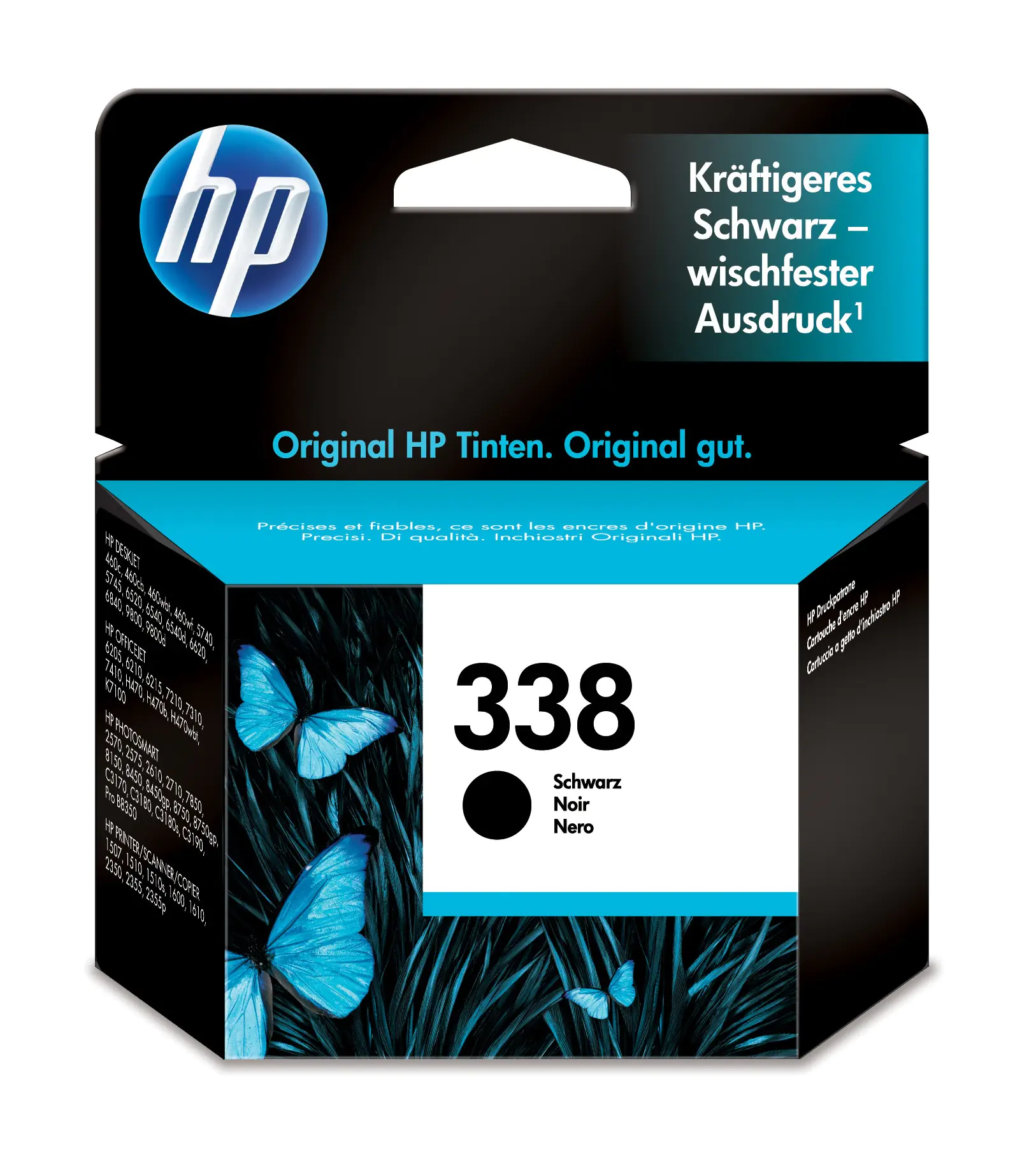 HP 338 - 11 ml - Schwarz - original - Tintenpatrone - für Officejet 100, 150, H470, K7100; Photosmart 7850, C3170, C3180, C3183, C3190, Pro B8350