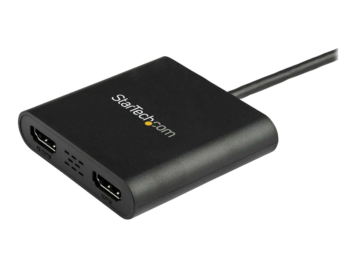 StarTech.com Startech USB 3.0 to Dual HDMI Adapter, 1x 4K 30Hz & 1x 1080p, External Video & Graphics Card, USB Type-A to HDMI Dual Monitor Display Adapter Dongle, Supports Windows Only, Black - USB to Dual HDMI Adapter (USB32HD2)