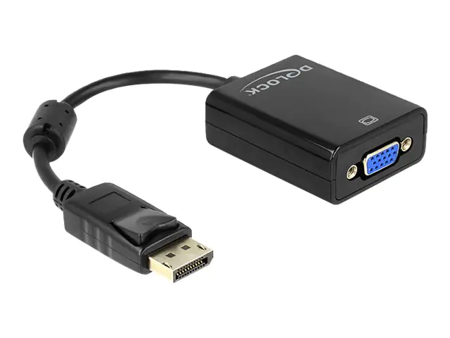 Delock Adapter Displayport male > VGA 15 pin female - VGA-Adapter - DisplayPort (M) zu HD-15 (VGA) (W) - 12.5 cm