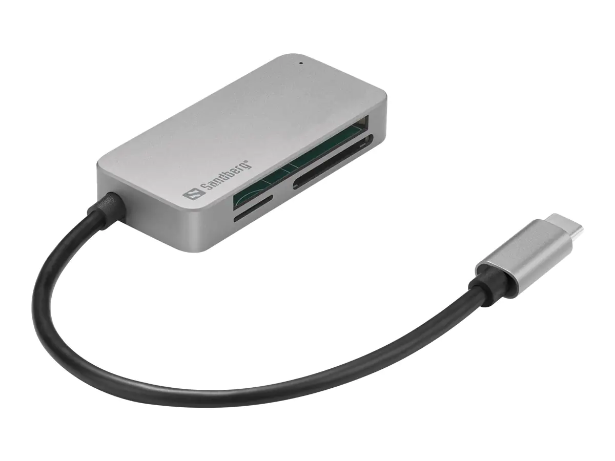 Sandberg USB-C Multi Card Reader Pro - Kartenleser (CF, microSD, MMC, SD, SDHC, SDXC, TransFlash) - USB-C