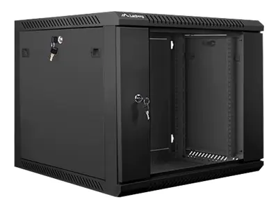 Lanberg Schrank Netzwerkschrank - geeignet für Wandmontage - Schwarz, RAL 9004 - 9U - 48.3 cm (19") WF01-6609-10B