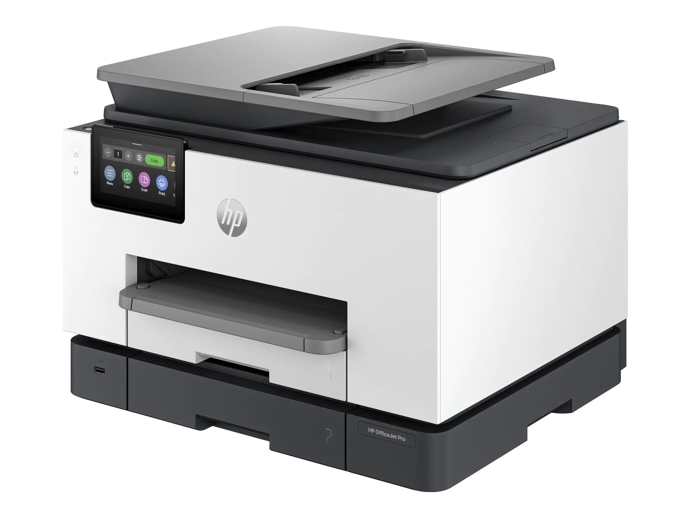 HP Officejet Pro 9132e All-in-One - Multifunktionsdrucker - Farbe - Tintenstrahl - Legal (216 x 356 mm) (Original) - A4/Legal (Medien) - bis zu 23 Seiten/Min. (Kopieren) - bis zu 25 Seiten/Min. (Drucken) - 500 Blatt - 33.6 Kbps - USB 2.0, USB 2.0-Host, Wi