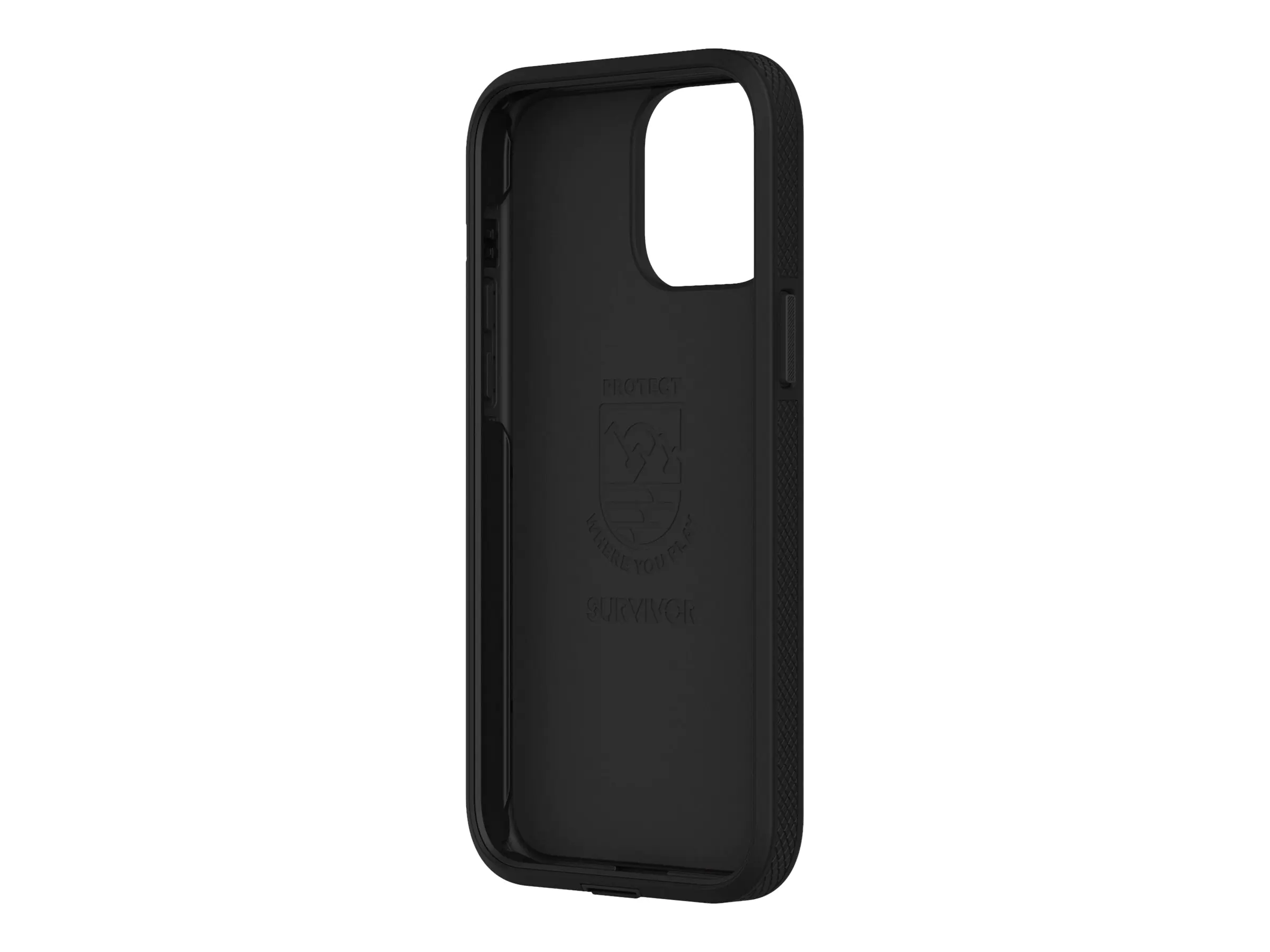 Griffin Survivor All-Terrain Earth - Hintere Abdeckung für Mobiltelefon - kompatibel mit MagSafe - Schwarz - für Apple iPhone 13 Pro Max