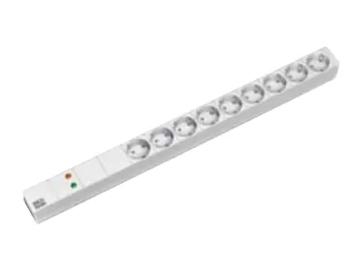 Bachmann - Stromverteilungseinheit (Rack - einbaufähig) - Wechselstrom 230 V - Ausgangsanschlüsse: 9 - 2 m - Deutschland - Hellgrau, RAL 7035