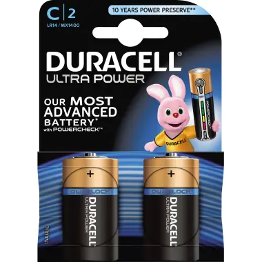 DURACELL Batterie Alkaline 002852 Baby C LR14 1.5V 2 St./Pack.