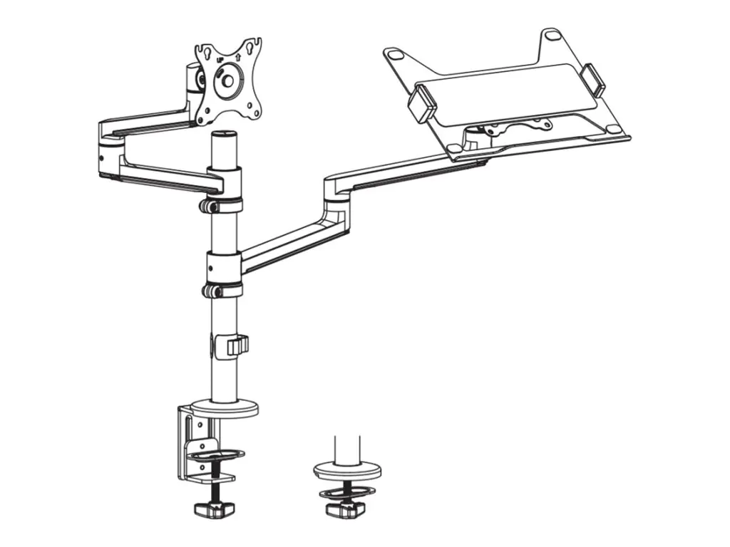 ICY BOX IB-MS622-T - Befestigungskit (Monitorarm, Notebook-Halterung) - für LCD-Display/Notebook - Bildschirmgröße: bis zu 81,3 cm (bis zu 32 Zoll)