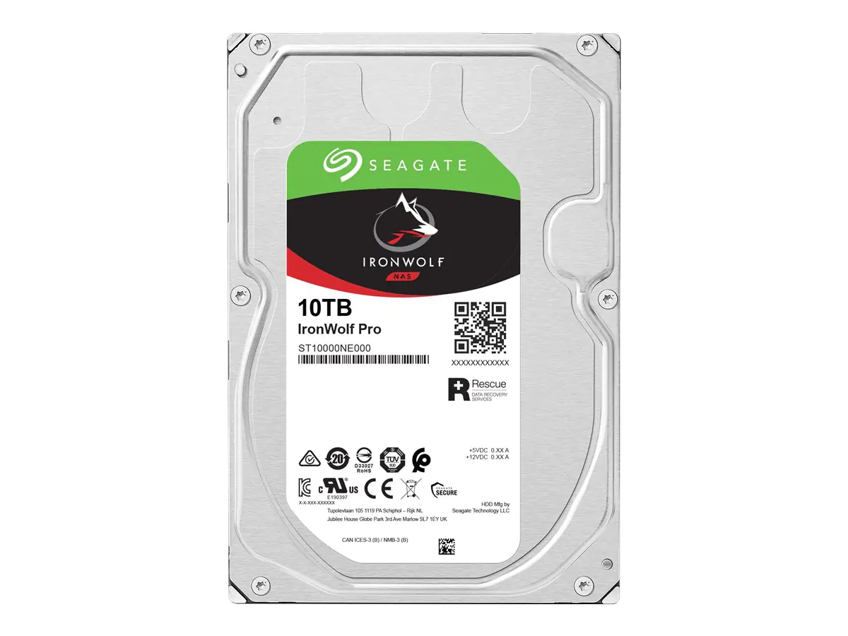 Seagate IronWolf Pro - Festplatte - 10 TB intern - 3.5" SATA 6Gb/s 7200 rpm - ST10000NE000