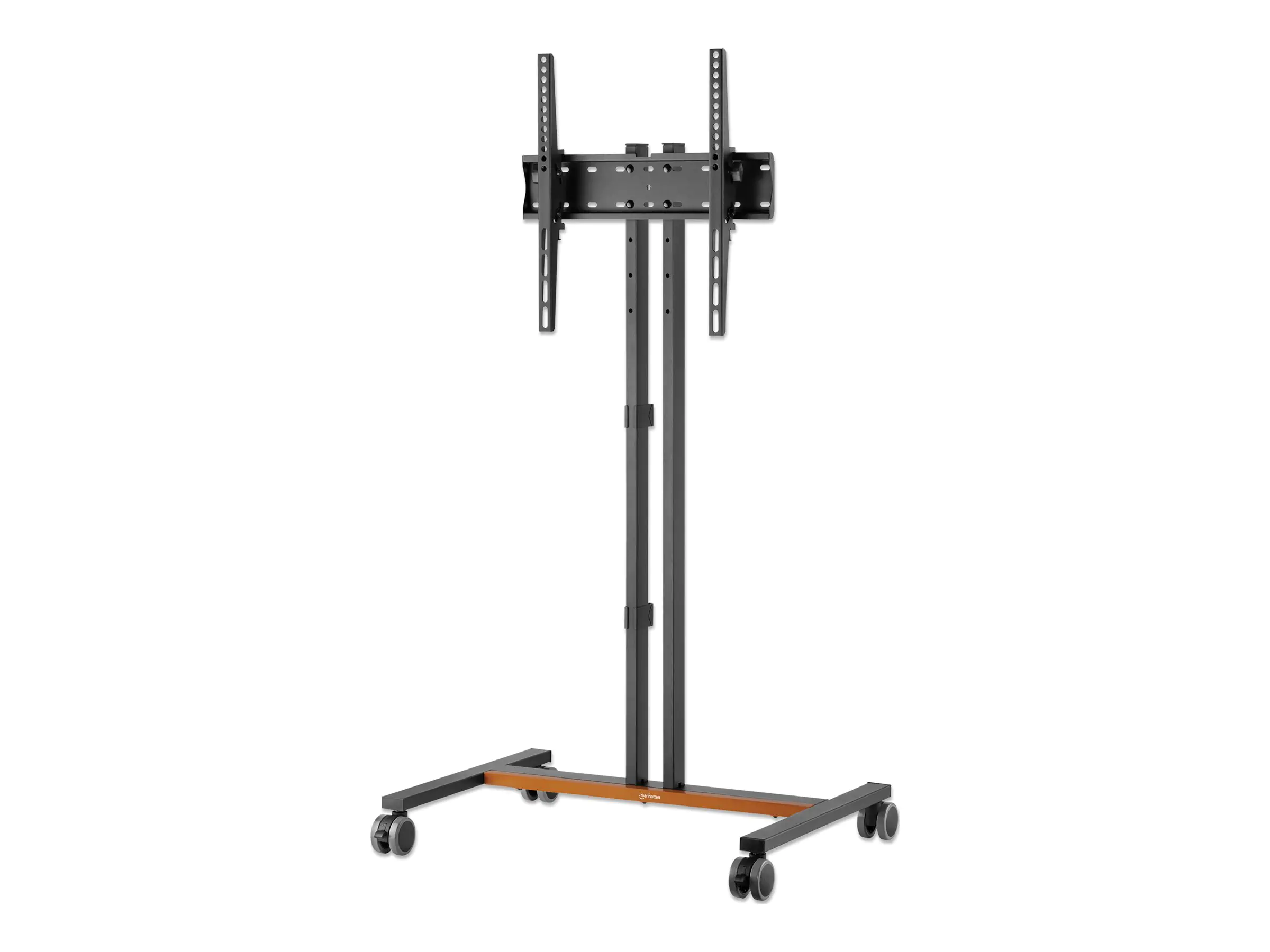 Manhattan TV & Monitor Mount, Trolley Stand (Compact), 1 screen, Screen Sizes: 34-55", Silver, VESA 200x200 to 400x400mm, Max 35kg, Height-adjustable to four levels: 862, 916, 970 and 1024mm, LFD, Lifetime Warranty - Wagen - platzsparend - für Flachbildsc